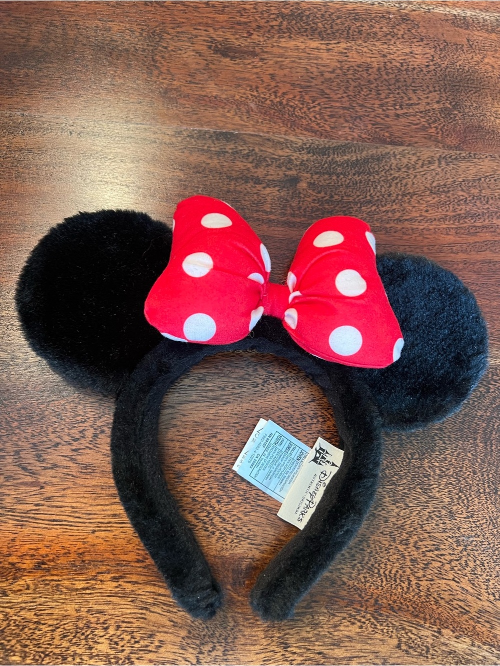 Disney Minnie Mouse Ear Headband with Red Polka Dot Bow